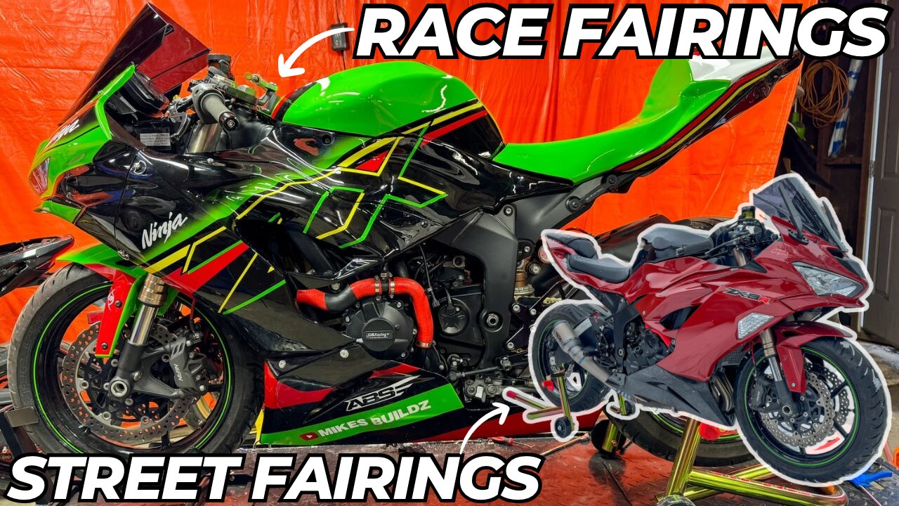 Installing ABS Race Fairings On My ZX6R - MIKES BUILDZ