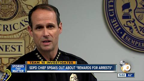 SDPD Police Chief holds press conference on "rewards for arrests" controversy