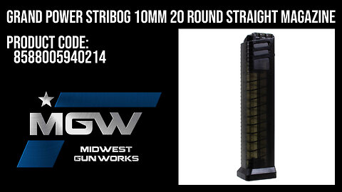 Grand Power Stribog 10MM 20 Round Straight Magazine - 8588005940214