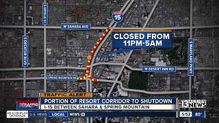 Traffic Alert: I-15 Southbound closed between Sahara and Spring Mountain