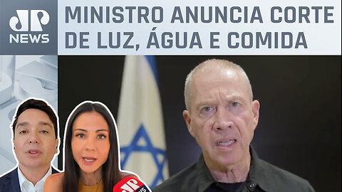 Israel ordena “cerco total” à Faixa de Gaza; Amanda Klein e Claudio Dantas analisam