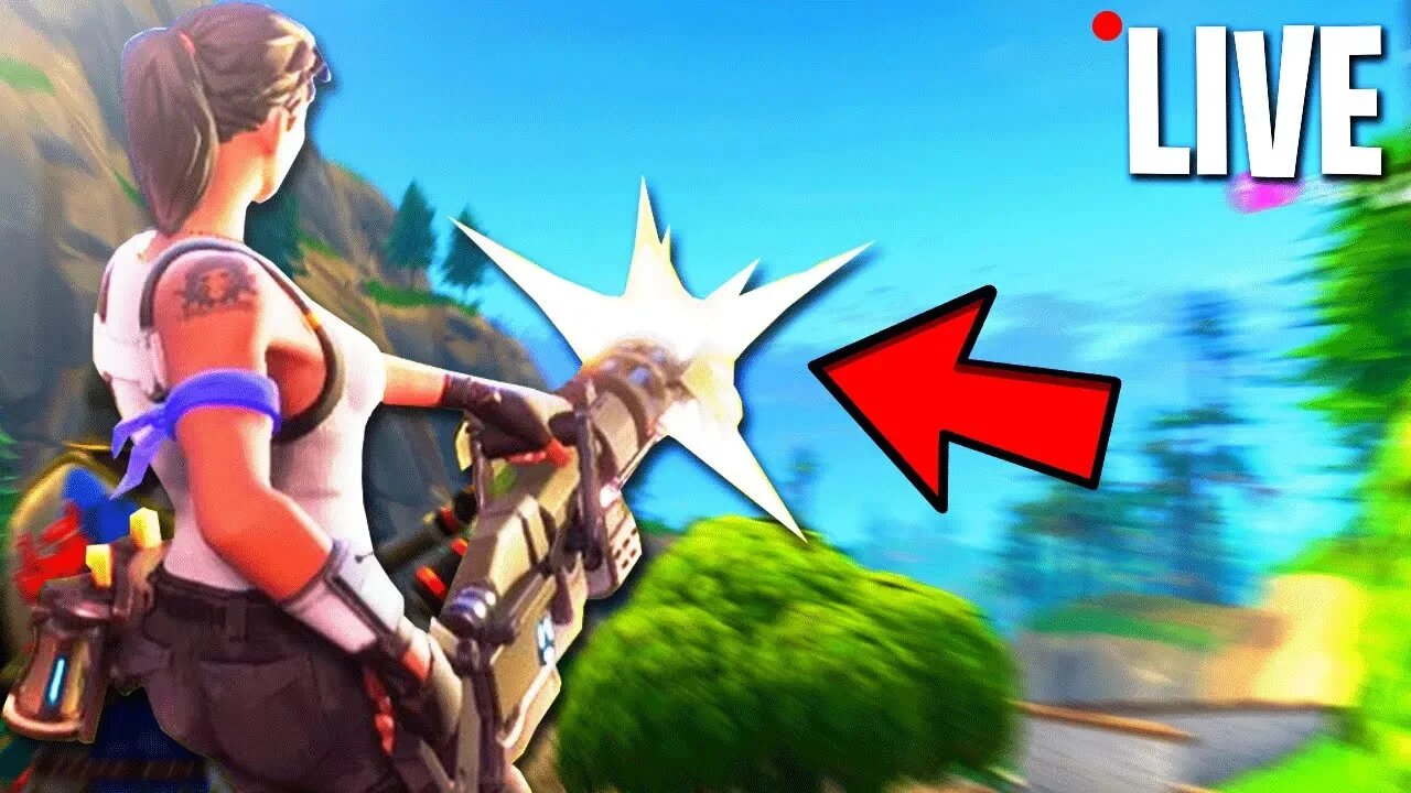 LIVE *NEW* MINIGUN in Fortnite Battle Royale!