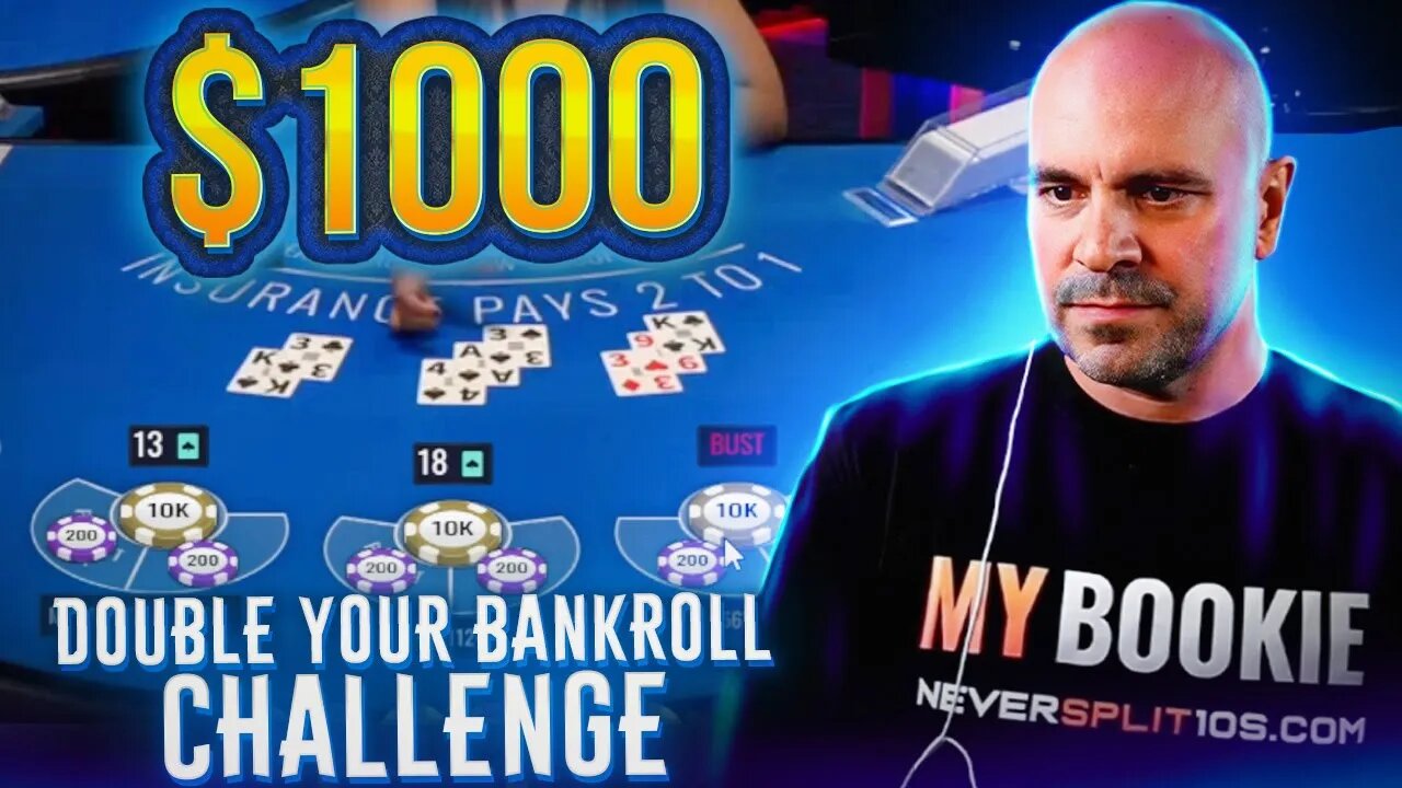 $1000 LIVE Aug 30 - Double your Bankroll Challenge - Coffee and Blackjack