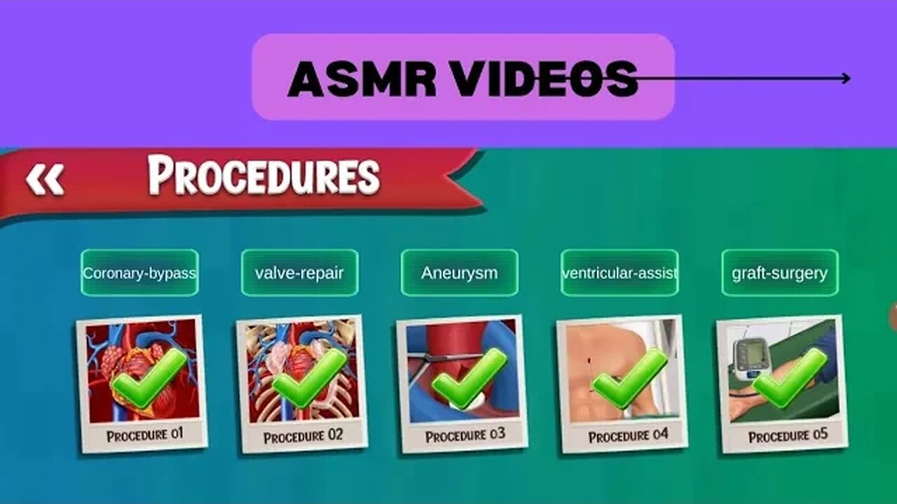 ASMR || Coronary bypass valve Repair ||Graft Surgery