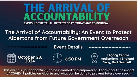 The Arrival of Accountability - Live from Red Deer