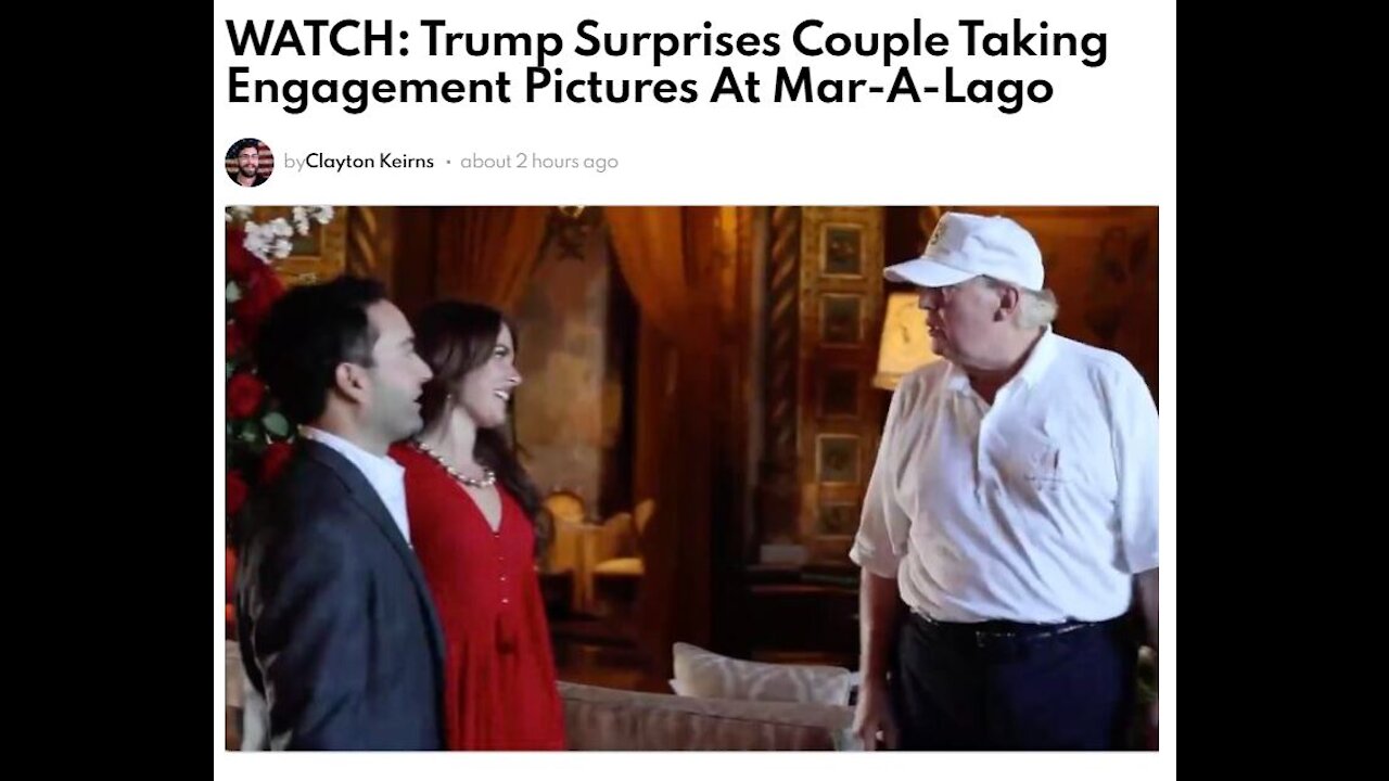 Trump Surprises Couple Taking Engagement Pictures