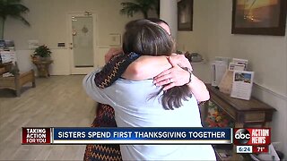 After DNA test, biological sisters finally meet on Thanksgiving in Sarasota