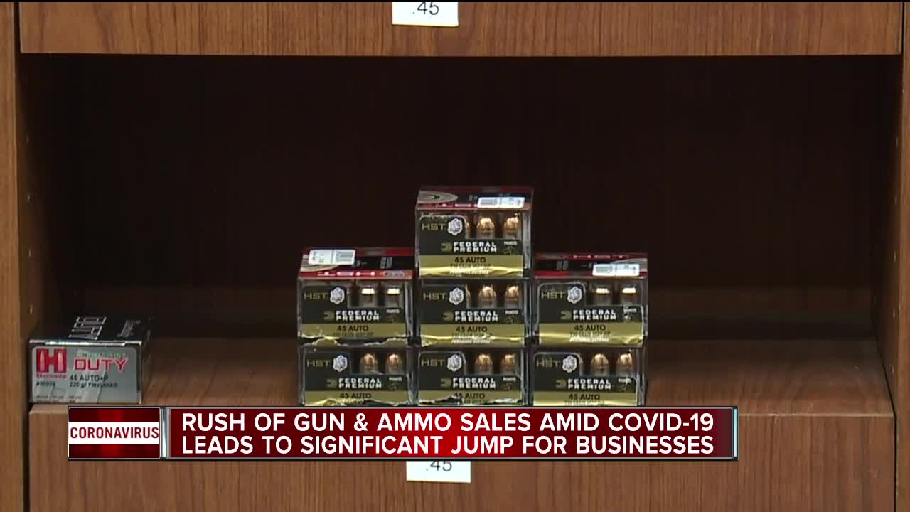 Coronavirus pandemic leading to an uptick in gun sales in Michigan