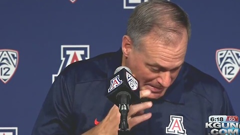 Rich Rodriguez gets emotional when talking his children.