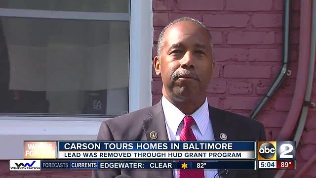 HUD Secretary Ben Carson working to reduce lead in Baltimore homes