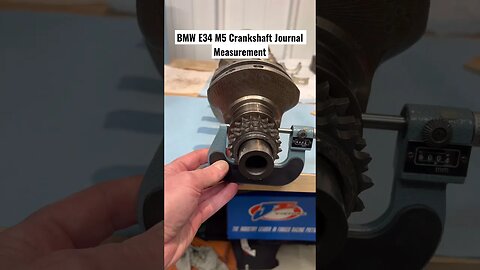 BMW E34 M5 Crankshaft Journal Measurement #bmw #diy #cars #bmwm5 #bmwe34 #restoration #automotive