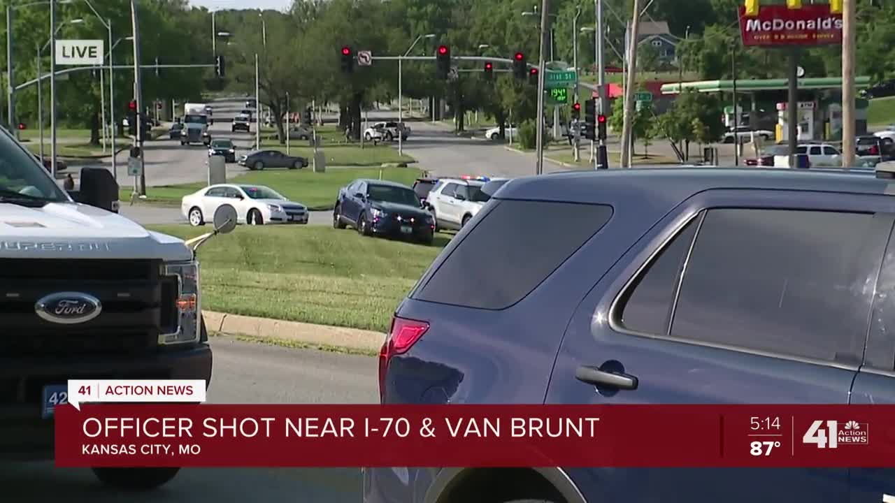 KCPD officer shot near 31st Street, Van Brunt Boulevard