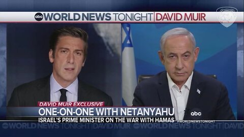 ABC's David Muir Asks Bibi Netanyahu SIX TIMES For A 'Humanitarian Pause' In Gaza