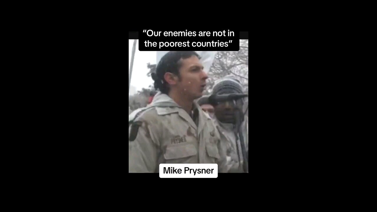 Mike Prysner says Our enemies are not poor people abroad talks about Iraq and Afghanistan.⏬⏬Descript