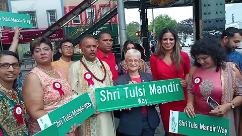 The Tulsi Mandir Street Co-Naming Ceremony at Liberty and 111th Street Queens New York 9/9/23