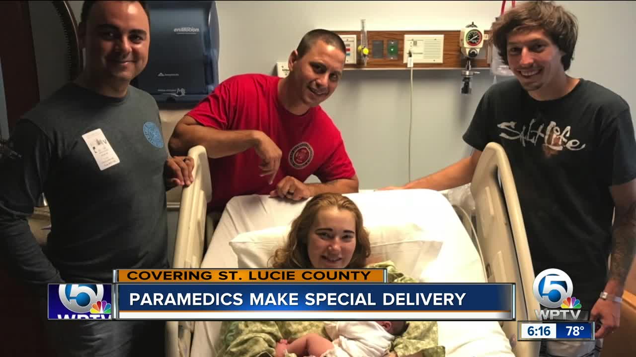 Two local paramedics help deliver baby