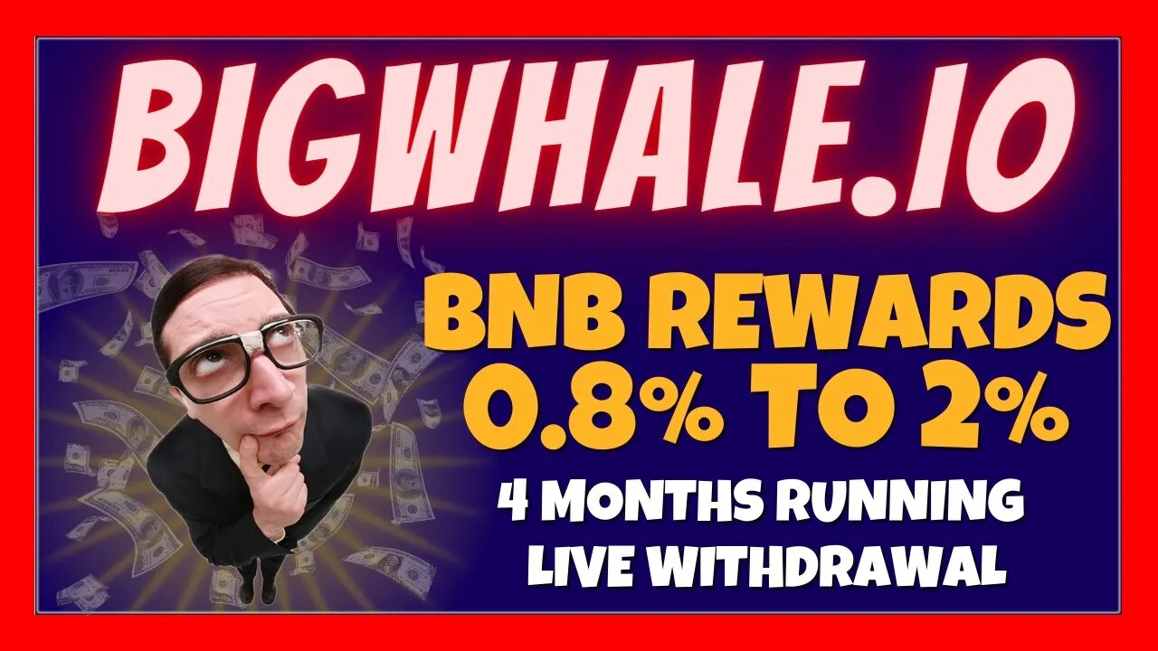 Earn Up To 2% In Daily BNB With This Protocol 🚀 LIVE Instant Withdrawal 💰BigWhale.io Review 🐳