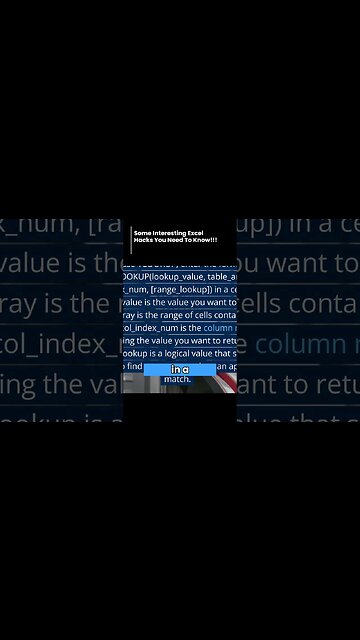 some interesting excel hacks you need to know!!! 1