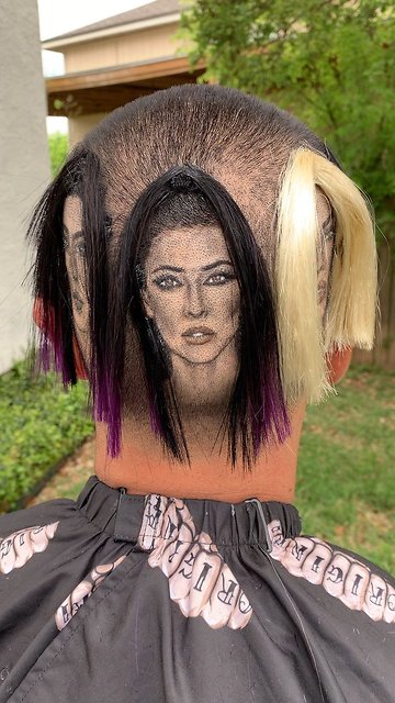 Mind-Blowing Haircut Art Depicts Kardashian Sisters In 3D