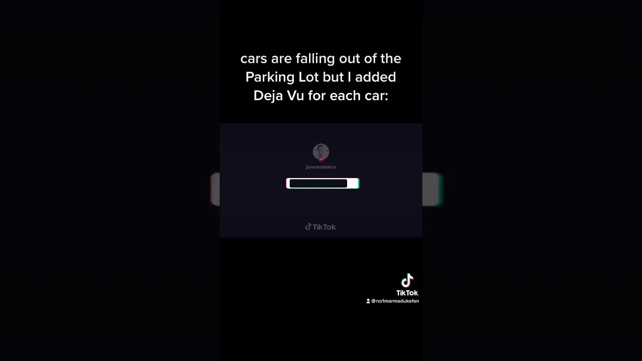 Cars falling out of a parking lot but I added Deja Vu