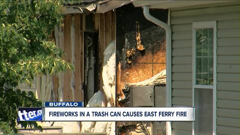 E. Ferry townhome catches fire from fireworks