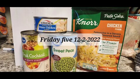 Friday five pantry haul Stock your pantry $5.00 at a time @SassyGalPrepping #groceryhaul