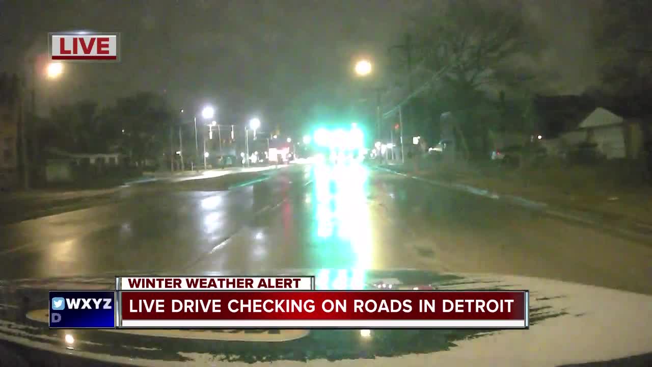 Live Drive: Checking out icy roads in Detroit