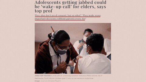 SA Parents! Adolescents Don’t Need Your Consent To Be Vaccinated! | 19.10.2021