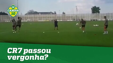 Passou vergonha? CR7 ERRA em treino e é ZOADO por DYBALA!