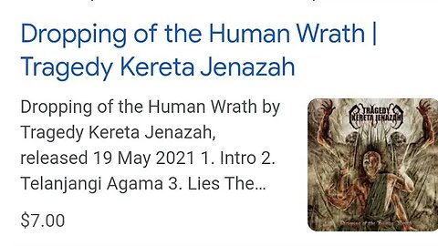 Dropping of the Human Wrath by Tragedy Kereta Jenazah,
