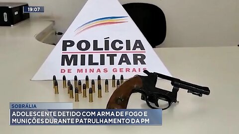 Sobrália: Adolescente Detido com Arma de Fogo e Munições durante Patrulhamento da PM.