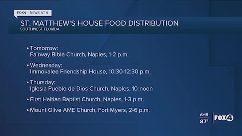 St. Matthew's House hosting food drives this week