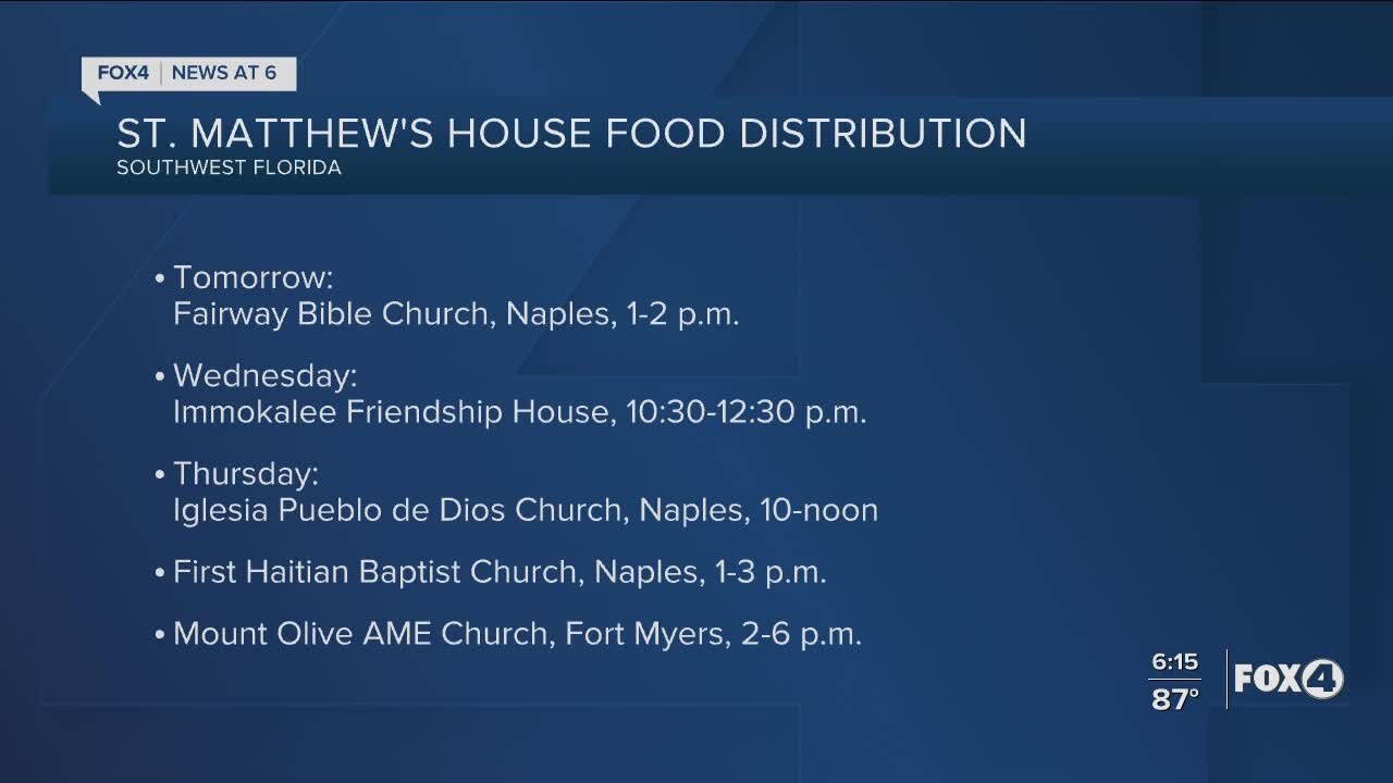 St. Matthew's House hosting food drives this week