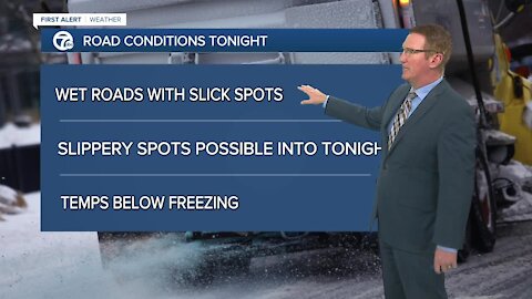 Freezing drizzle this evening