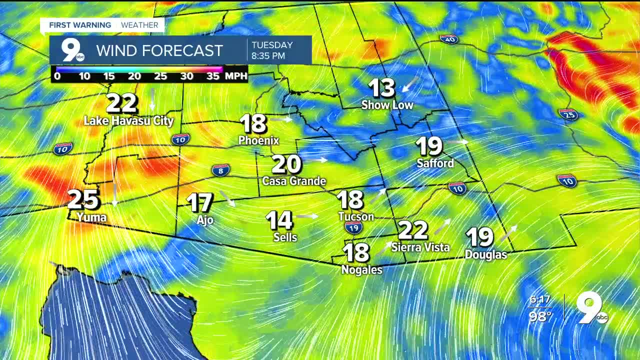 Wind, cooler temperatures and even some rain returns to southeastern Arizona