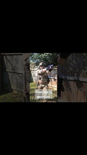 #SHORTS Transition to secondary. #airsoft #milsim