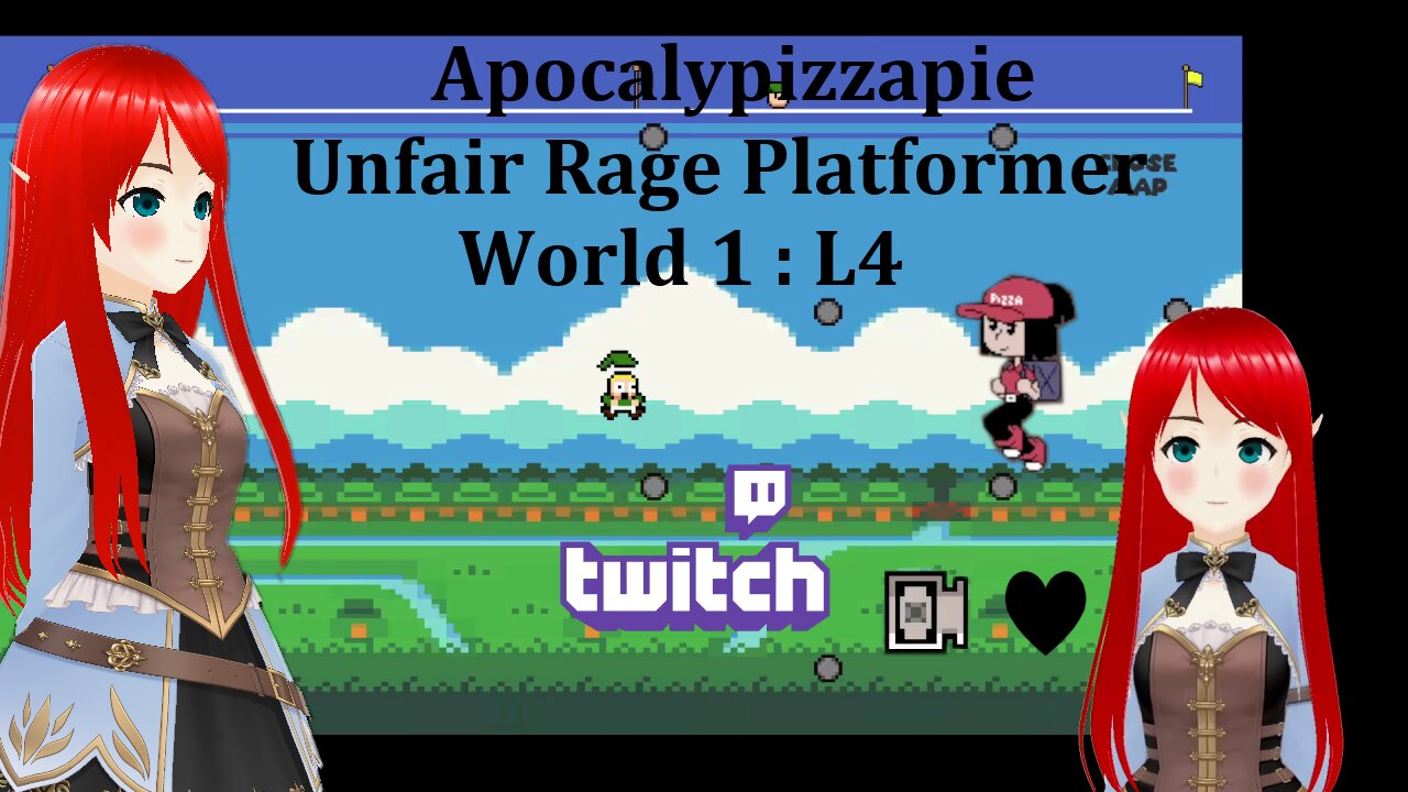 Itch Io : Apocalypizzapie : Rage Platformer World 1 L4 ~ Twitch Streamed.