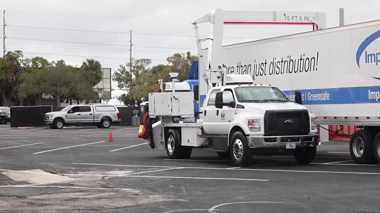 B-Roll of CBP Non-Intrusive Inspection (NII) at Super Bowl LV