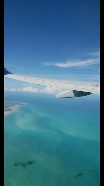 My Delta flight landing at Nassau Bahamas