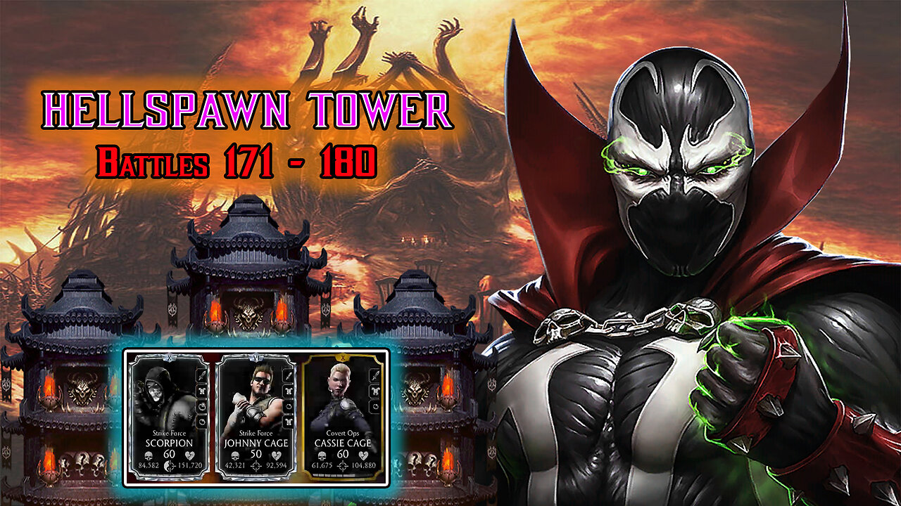 MK Mobile. HELLSPAWN Tower - Battles 171 - 180