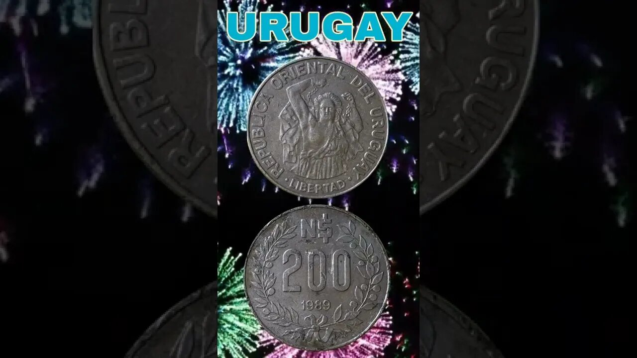 Uruguay 200 new pesos 1989.#shorts #coinnotesz