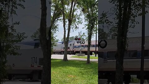 Amtrak at DeLand Station DeLand Fl. July 15 2023 #railfanrob #amtrak #deland