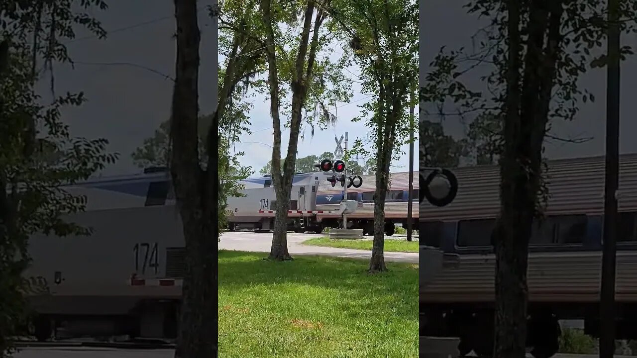 Amtrak at DeLand Station DeLand Fl. July 15 2023 #railfanrob #amtrak #deland