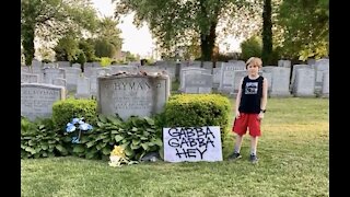 At Joey Ramone's Grave on his Birthday 2021 (facebook live video)