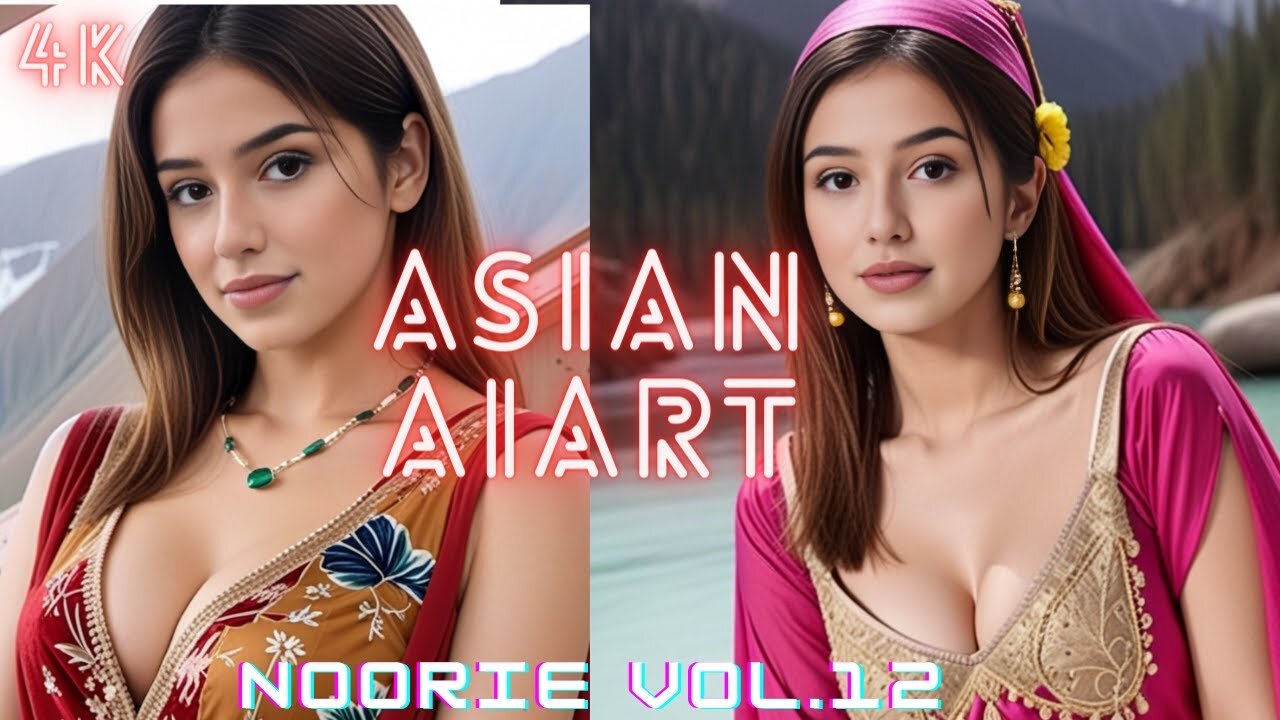[4K] Noorie AI Lookbook | Beauty Amidst the Mountains