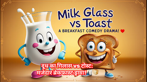 Milk glass vs Toast: A Breakfast Comedy Drama! 🥛🍞 | मजेदार ब्रेकफास्ट ड्रामा! #cartoon #funny