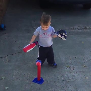 Funny Tot Boy Can’t Decide Whether He's Playing Offense Or Defense