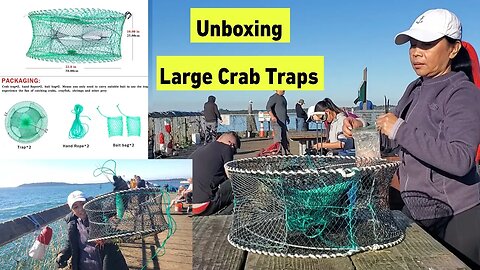 Unboxing 3 Entrances Large Crab Traps | Assembled and caught Crabs amazing!