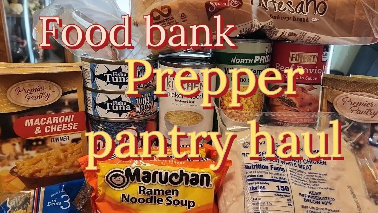 Food Bank Prepper Pantry Haul #pantry #foodbank