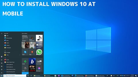 How to install windows 10 on Android mobile